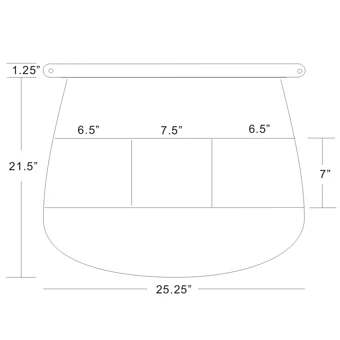 Basic Heavy Duty Pocketed Half Leather Apron - Image 3