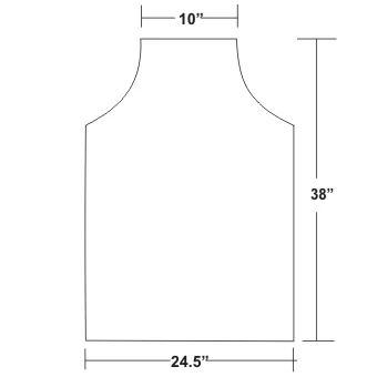 Basic Over Neck Leather Apron Heavy Duty Long - Image 4
