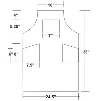 Cross-Back Pocketed Leather Apron Long - Image 7