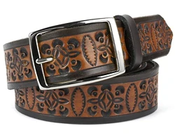 Two-Tone Celtic Design Leather Belt - Custom | $81 - $87 - Image 3