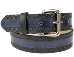 Two-Tone Marbled Design Leather Belt - Custom | $79 - $87 - Image 4