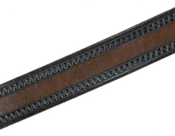 Custom Two-Tone Zig Zag Leather Belt | $64 - $85 - Image 4