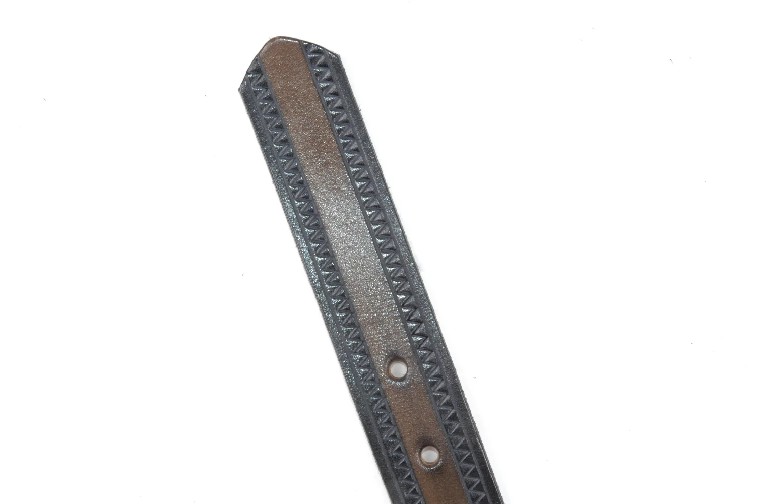 Custom Two-Tone Zig Zag Leather Belt | $64 - $85 - Image 5
