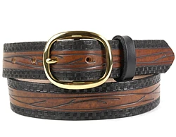 Checker Board Pattern Leather Belt - Custom | $79 - $85 - Image 3