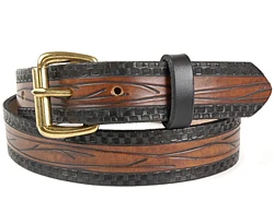 Checker Board Pattern Leather Belt - Custom | $79 - $85 - Image 4