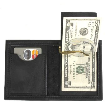 Leather Bi-Fold Money Clip Wallet - Image 3