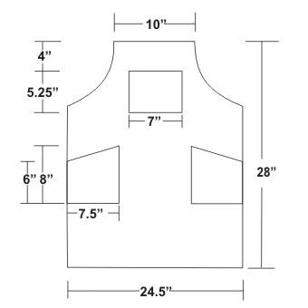 Over Neck Pocketed Leather Apron - Image 5
